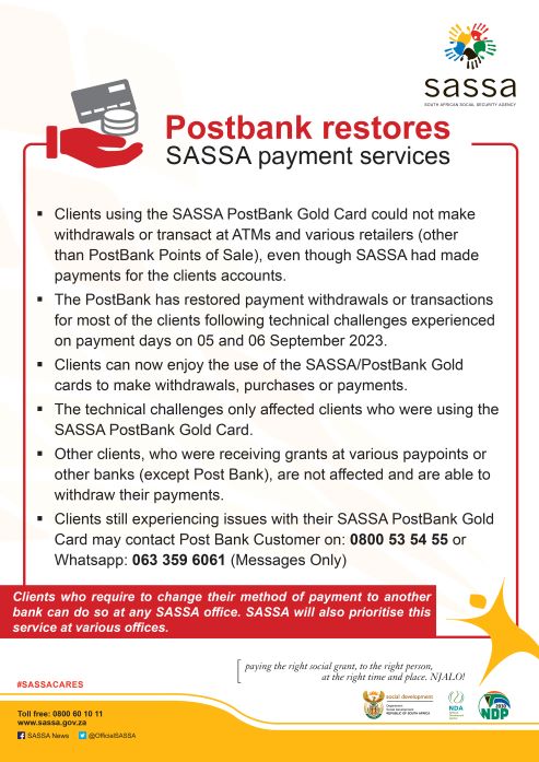 SASSA Postbank